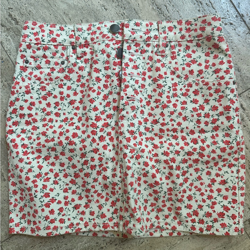 Billabong Denim Mini skirt - red floral